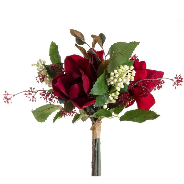 Magnolia Grape & Berries Bouquet 32cm Red