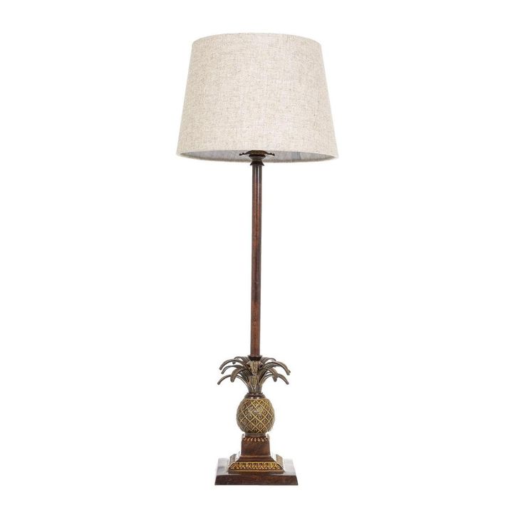 Caribbean Pineapple Table Lamp Base Brown- Base Only