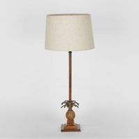Caribbean Pineapple Table Lamp Base Brown- Base Only