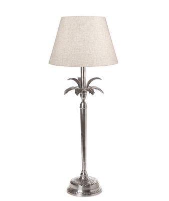 Casablanca Table Lamp Base Antique Silver