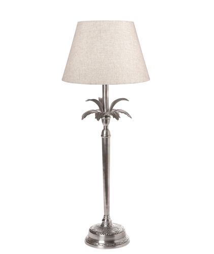 Casablanca Table Lamp Base Antique Silver