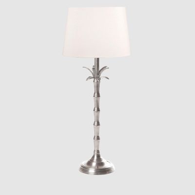 Bahama Table Lamp Base Small Silver- Base Only