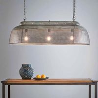 Riva Ceiling Pendant Long Zinc