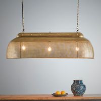 Riva Ceiling Pendant Long Antique Brass