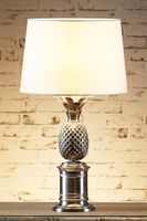 Bermuda Pineapple Table Lamp Base Antique Silver