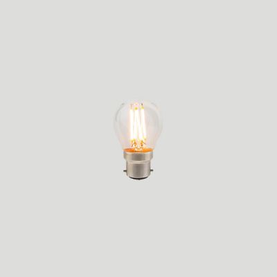 G45 Fancy Round B22 LED Filament - Clear Glass - 3W B22 2200k