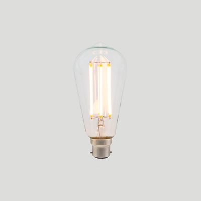 ST64 Long LED Filament - Clear Glass - 8W E27 3000k