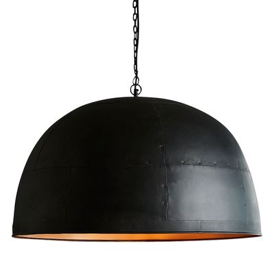 Noir Ceiling Pendant Large Black with Gold Interior