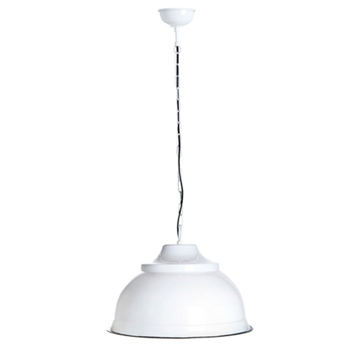 Brasserie Overhead Ceiling Pendant Large White