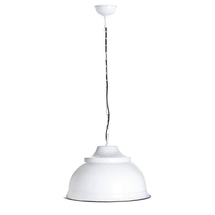 Brasserie Overhead Ceiling Pendant Large White