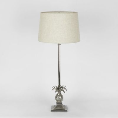 Caribbean Pineapple Table Lamp Base Antique Silver- Base Only