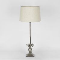 Caribbean Pineapple Table Lamp Base Antique Silver