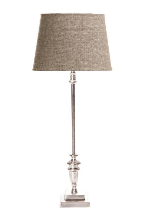 Lyon Candlestick Table Lamp Base Antique Silver- Base Only