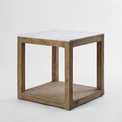 Denver Marble Side Table White