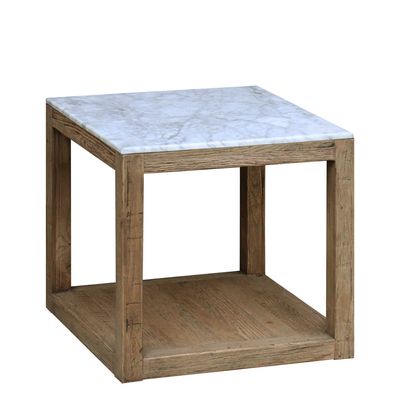 Denver Marble Side Table White