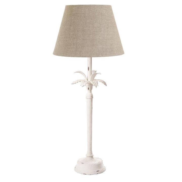 Casablanca Table Lamp Base White- Base Only
