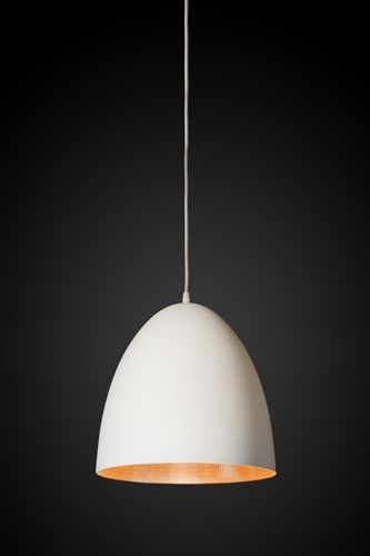 Egg Ceiling Pendant White and Copper