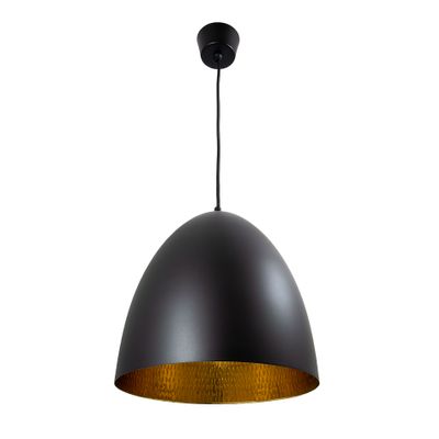 Egg Ceiling Pendant Black and Brass