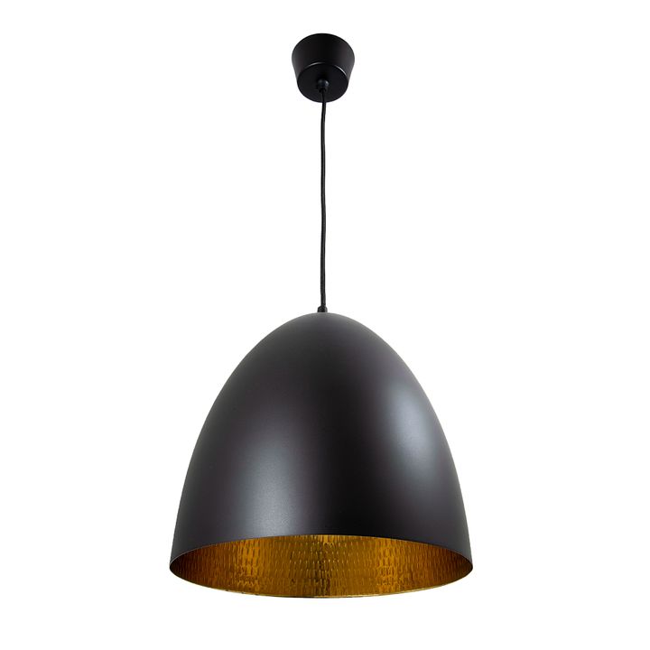 Egg Ceiling Pendant Black and Brass