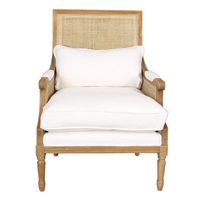 Hicks Caned Armchair White