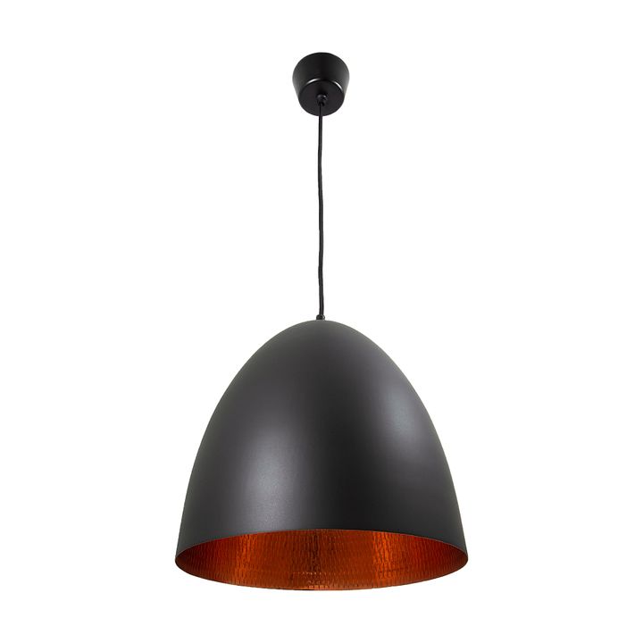 Egg Ceiling Pendant Black and Copper