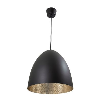 Egg Ceiling Pendant Black and Silver