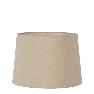 Linen Drum Lamp Shade Large Dark Natural