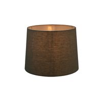 Linen Drum Lamp Shade Small Dark Natural Linen