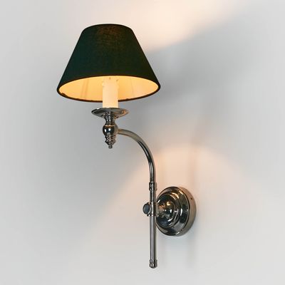 Soho Curved Wall Light Base Shiny Nickel