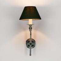 Soho Curved Wall Light Base Shiny Nickel