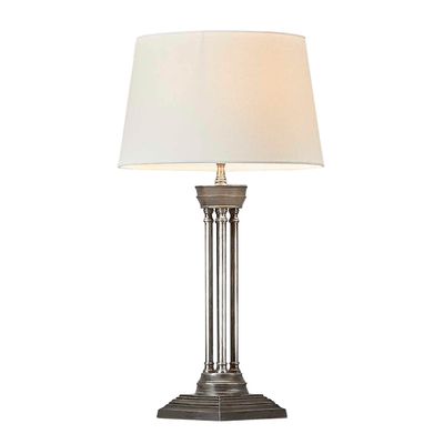 Hudson Table Lamp Base Antique Silver