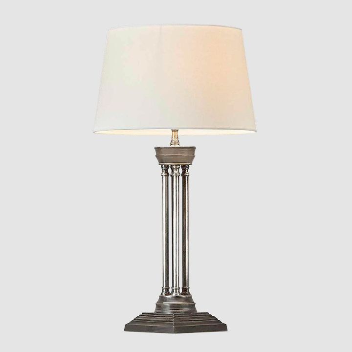 Hudson Table Lamp Base Antique Silver- Base Only