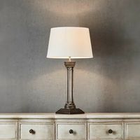 Hudson Table Lamp Base Antique Silver- Base Only
