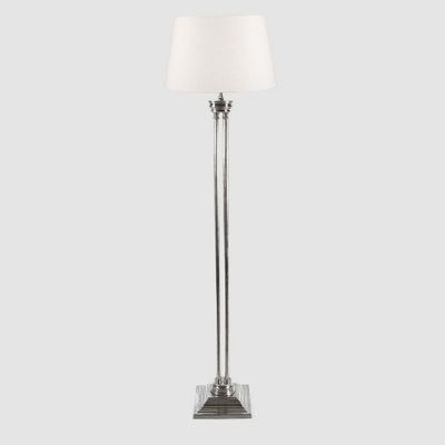 Hudson Floor Lamp Base Antique Silver- Base Only