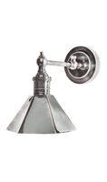 Mayfair Wall Light with Metal Shade Antique Silver