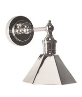 Mayfair Wall Light with Metal Shade Shiny Nickel