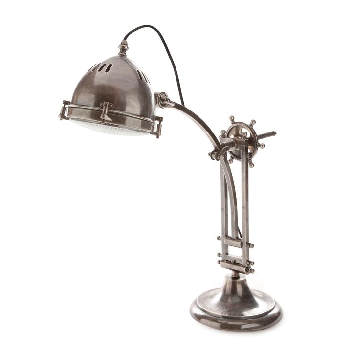 Seabury Desk Lamp Antique Silver