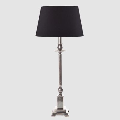 Canterbury Table Lamp Base Antique Silver- Base Only