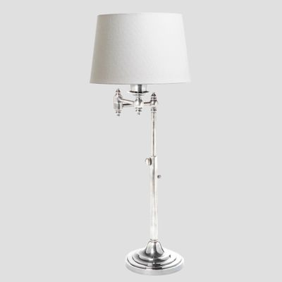 Macleay Swing Arm Table Lamp Base Antique Silver- Base Only