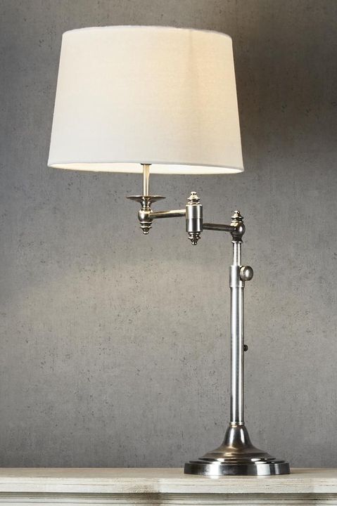 Macleay Swing Arm Table Lamp Base Antique Silver- Base Only