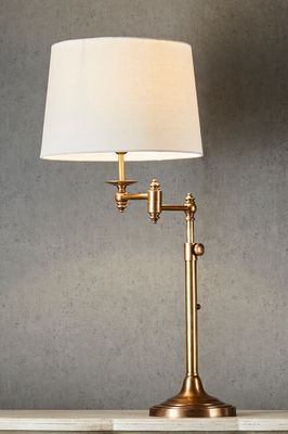 Macleay Swing Arm Table Lamp Base Antique Brass