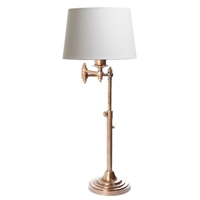 Macleay Swing Arm Table Lamp Base Antique Brass