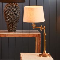 Macleay Swing Arm Table Lamp Base Antique Brass