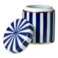 Paris Stripe Jar Small Blue