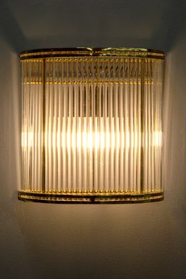 Verre Half Round Wall Light Brass