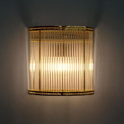 Verre Half Round Wall Light Brass