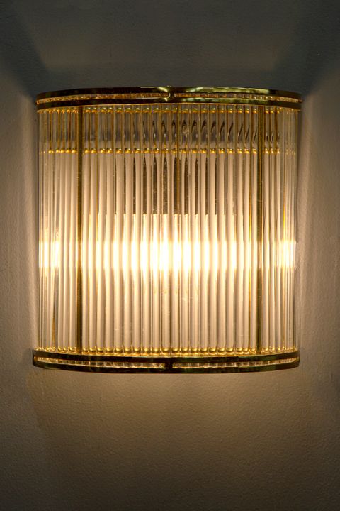 Verre Half Round Wall Light Brass