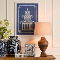 Amphora Table Lamp Base Small Dark Natural- Base Only