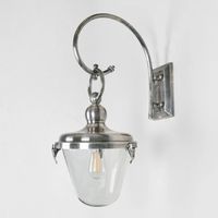 Savoy Outdoor Wall Light with Glass Shade Antique Silver