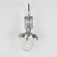 Savoy Outdoor Wall Light with Glass Shade Antique Silver